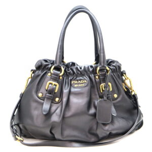 8457 1 Salvatore Ferragamo Gancini Handbag Black Leather