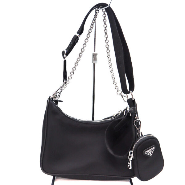 8674 2 Prada Re Edition 2005 Re Nylon Shoulder Bag Black