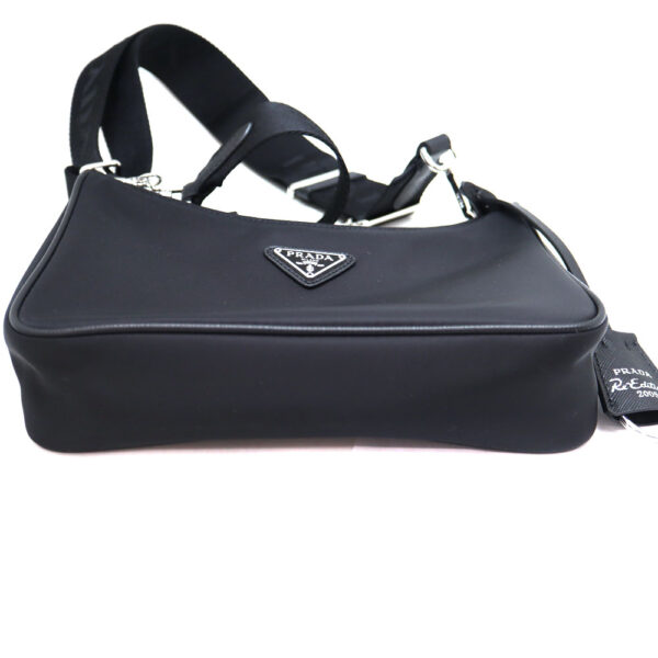 8674 5 Prada Re Edition 2005 Re Nylon Shoulder Bag Black