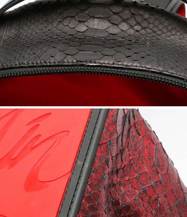 8701110083 6 Christian Louboutin Python Leather Backpack