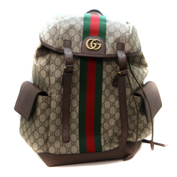 8706 1 Gucci Backpack GG Supreme Canvas Beige