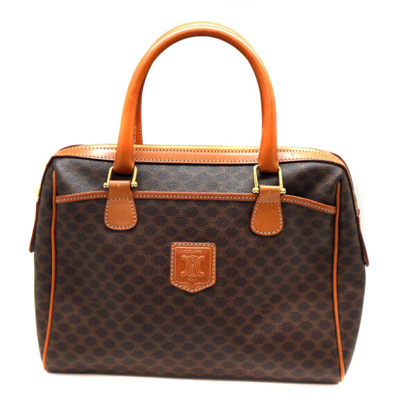 875 1 Celine Macadam Leather Handbag Brown