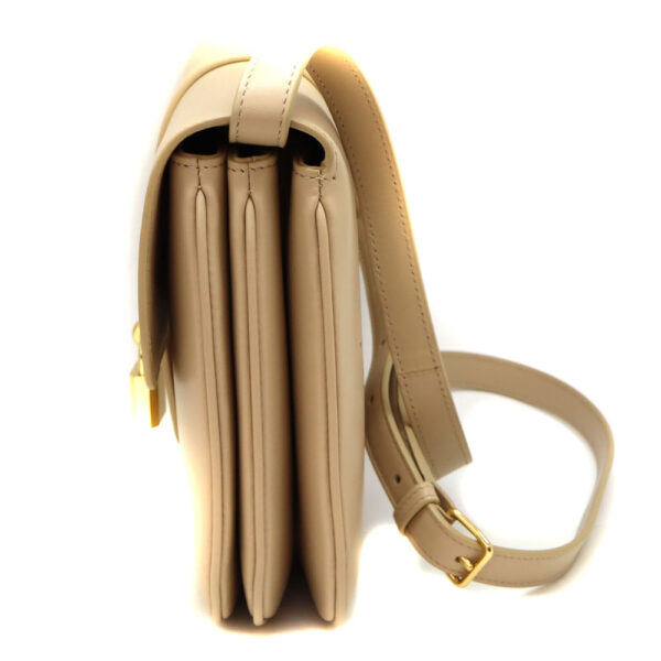 8827 3 Celine Medium Taboo Shoulder Bag Beige Leather