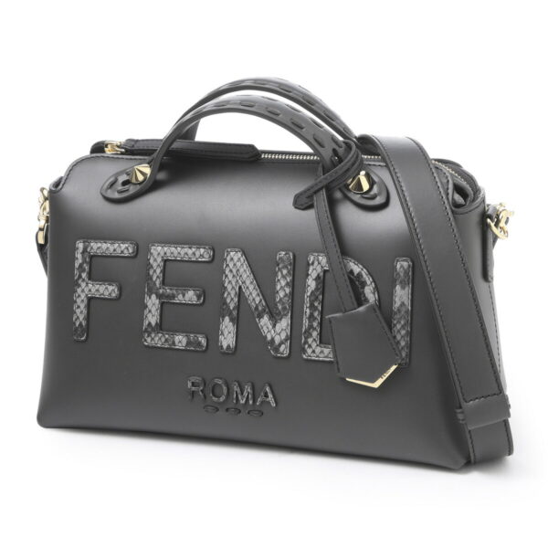 8bl146 ahmm01 Fendi By The Way Leather Bag Gray