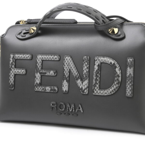 8bl146 ahmm10 Fendi By The Way Leather Bag Gray