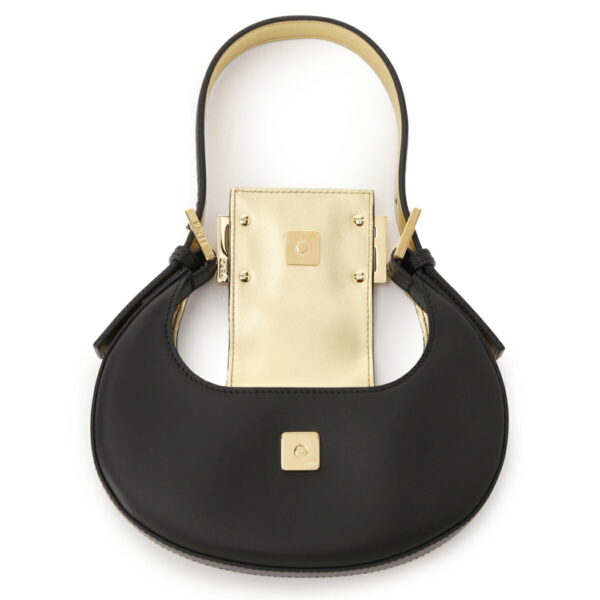 8bs065 aaiw07 Fendi Cookie Leather Hobo Bag Black