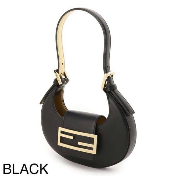 8bs065 aaiw10 Fendi Cookie Leather Hobo Bag Black