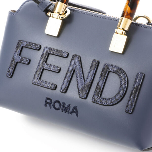 8bs067 ahn509 Fendi By The Way Leather Handbag Blue