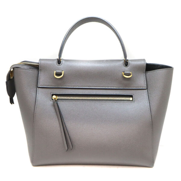 9048 2 Celine Belt Micro 2WAY Leather Bag Gray