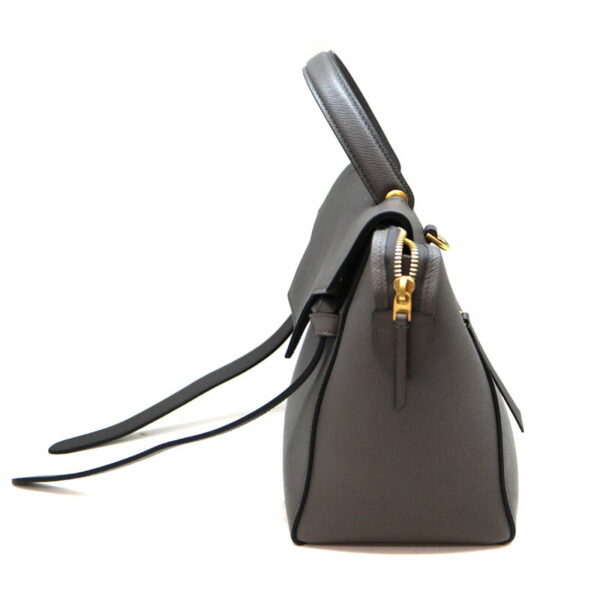 9048 3 Celine Belt Micro 2WAY Leather Bag Gray