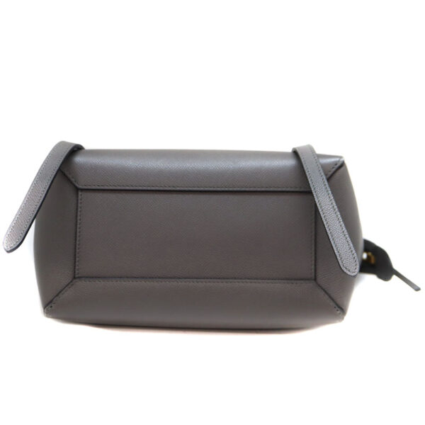 9048 5 Celine Belt Micro 2WAY Leather Bag Gray