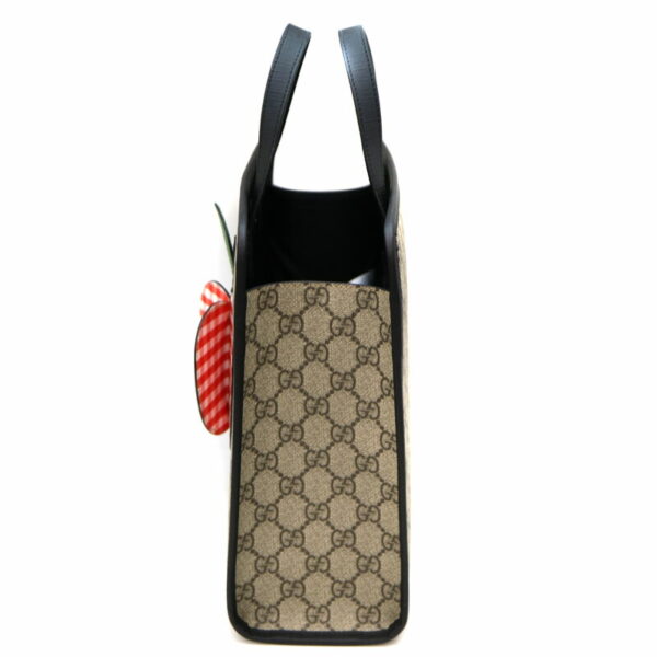 9297 3 Gucci Apple Tote Bag Leather Beige Black