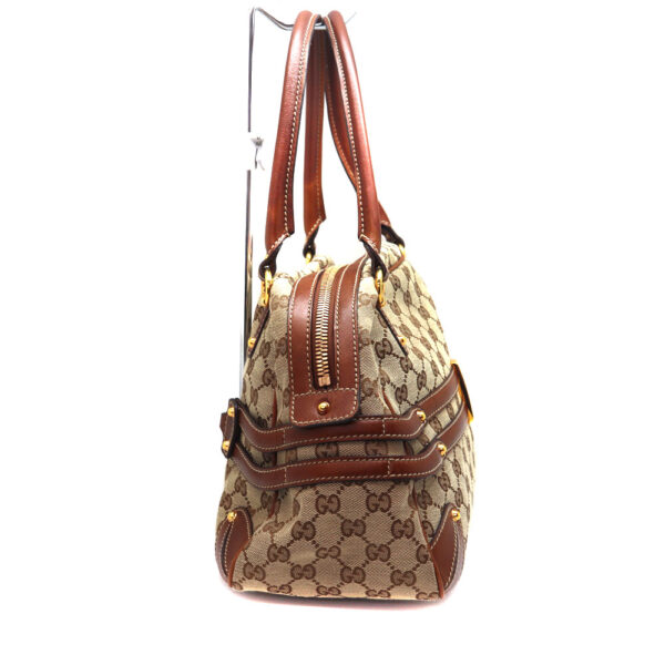 999 3 Gucci Tote Bag Canvas Leather Beige Brown