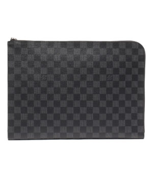 a158718003 1 Louis Vuitton Damier Graphite Portefeuille Plaza Long Wallet Canvas Black