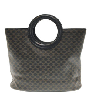 a163722001 1 Burberry Glitter Check Shoulder Tote Bag Leather Gray