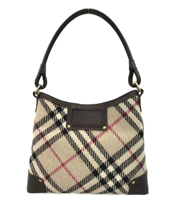 a169306001 1 Burberry Tweed One Shoulder Bag