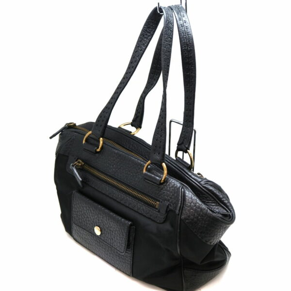 a2008886 1 Prada Handbag Nylon Canvas Leather Black