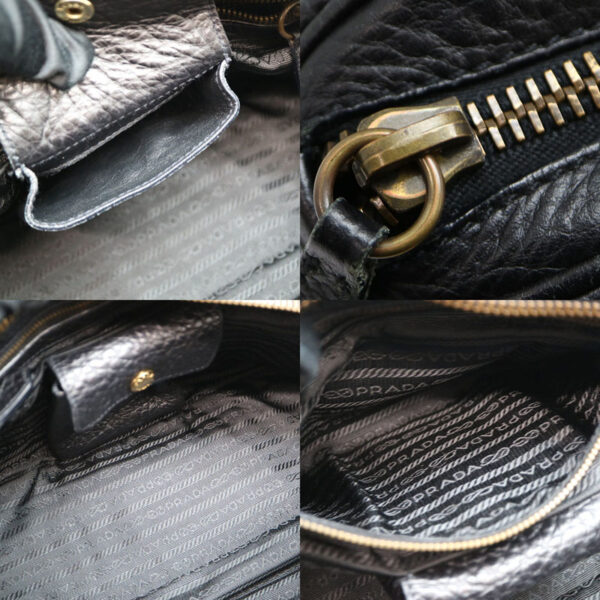 a2008886 10 Prada Handbag Nylon Canvas Leather Black