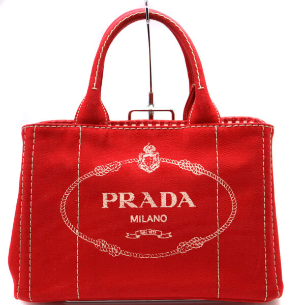 a21 1003 1 Prada Kanapa Tote Canvas Shoulder Bag Black