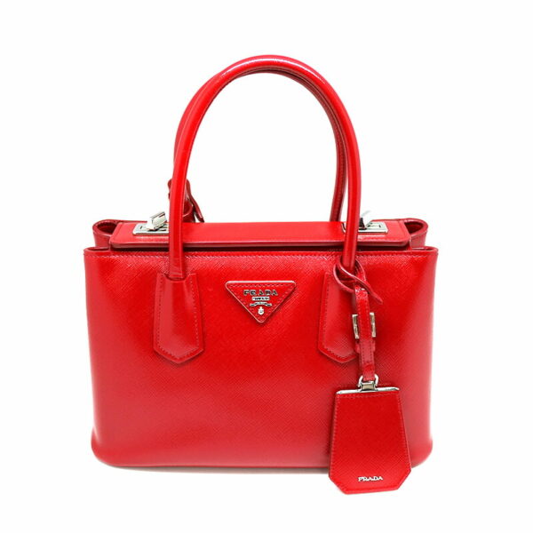 a21 1122 2 Prada 2WAY Bag Red Patent Leather