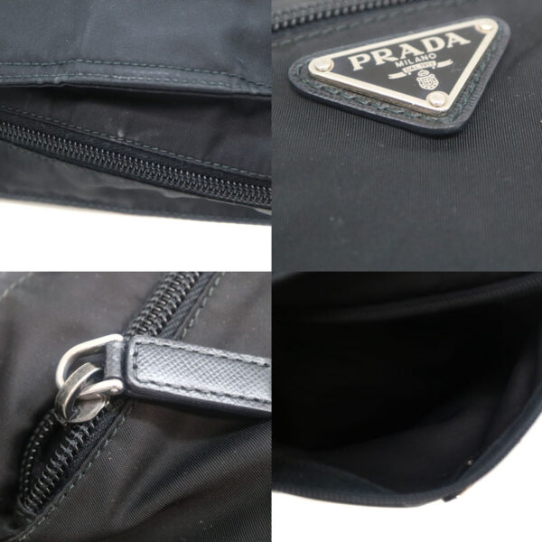 a21 1745 7 Prada Shoulder Bag Black Nylon Canvas