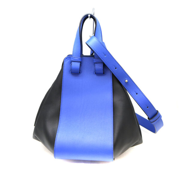 a21 2314 3 Loewe Hammock Small 2WAY Leather Bag Black Blue