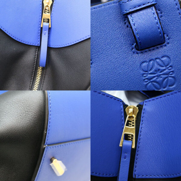 a21 2314 8 Loewe Hammock Small 2WAY Leather Bag Black Blue