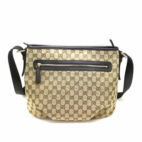 a21 3542 3 Gucci Shoulder Bag Canvas Leather Brown Beige