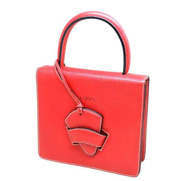 a21 3568 1 Loewe Barcelona Handbag Leather Red