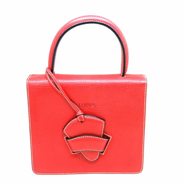 a21 3568 2 Loewe Barcelona Handbag Leather Red