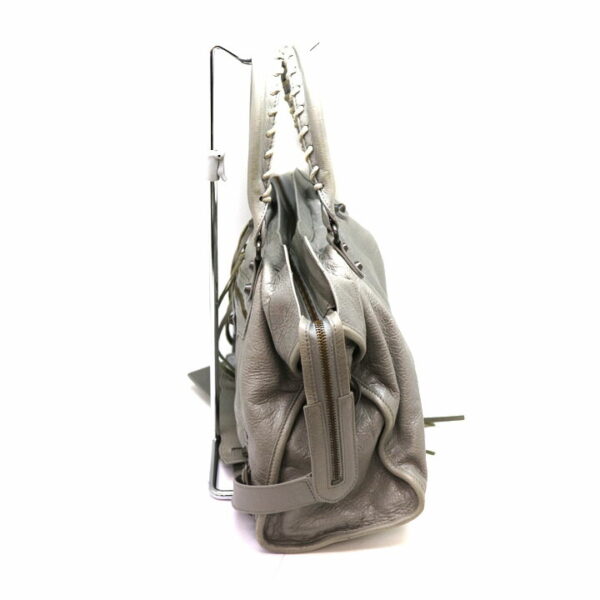 a21 3954 5 Balenciaga The City Leather 2WAY Bag Gray