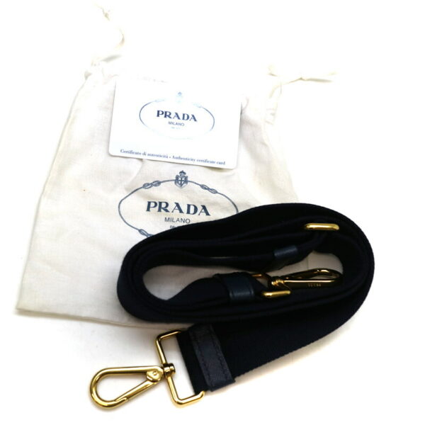 a21 4494 12 Prada Kanapa Tote 2WAY Bag Canvas Shoulder Bag Handbag Navy