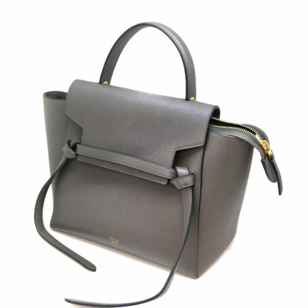 a21 5692 1 Celine Belt Leather Micro Bag Gray