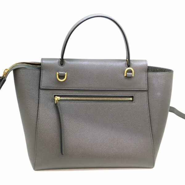 a21 5692 3 Celine Belt Leather Micro Bag Gray