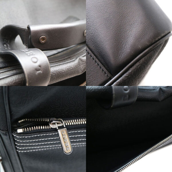 a21 5841 8 Loewe Leather Travel Bag Black