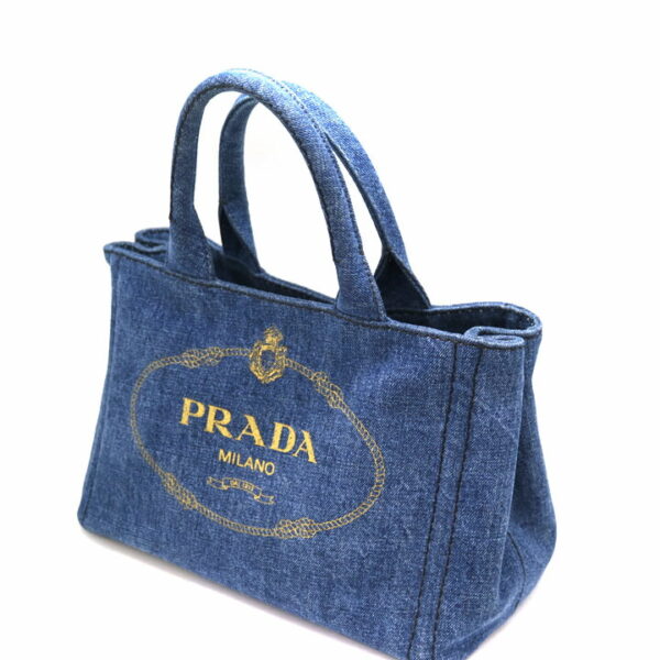 a21 6305 1 Prada Kanapa Tote Denim Tote Bag Denim Blue