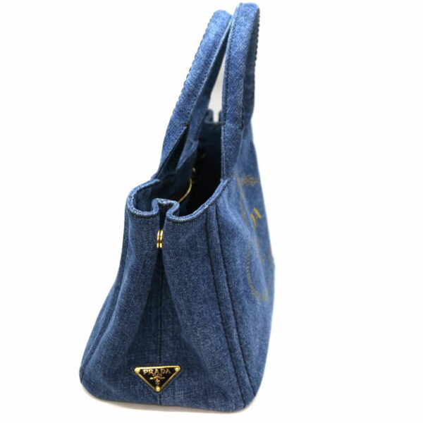 a21 6305 4 Prada Kanapa Tote Denim Tote Bag Denim Blue