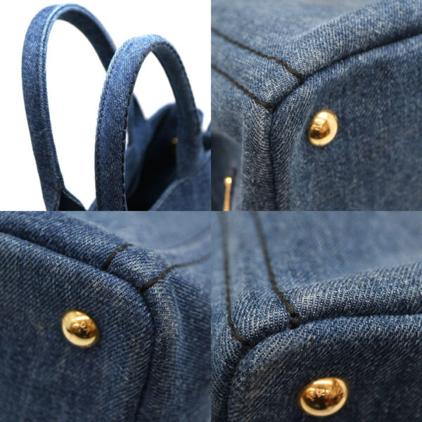 a21 6305 7 Prada Kanapa Tote Denim Tote Bag Denim Blue