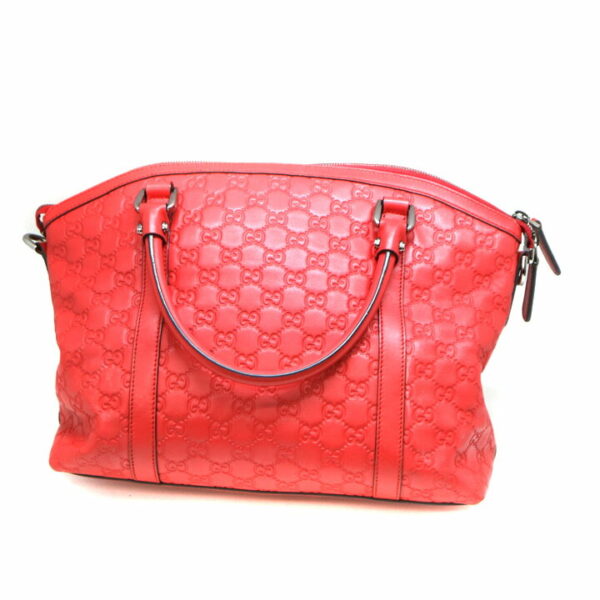 a21 6411 3 Gucci 2WAY Handbag Leather Red