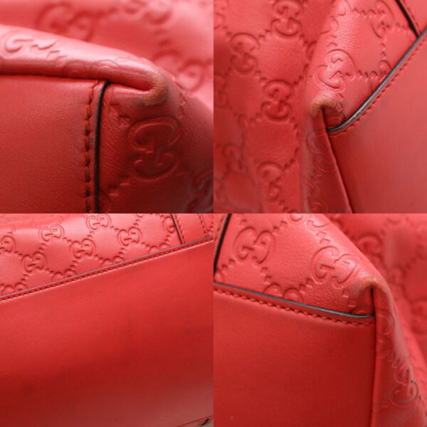 a21 6411 7 Gucci 2WAY Handbag Leather Red