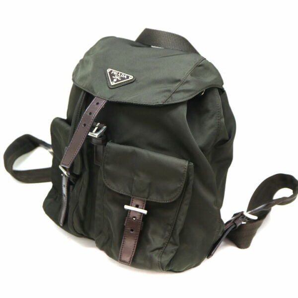 a21 7500 1 Prada Backpack Rucksack Green Nylon