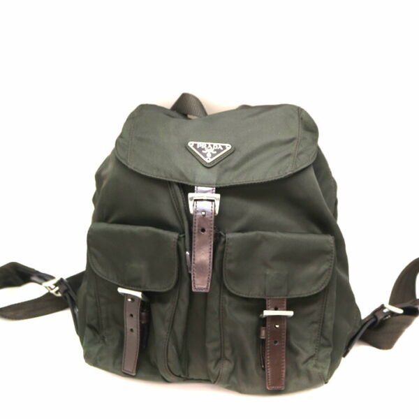 a21 7500 2 Prada Backpack Rucksack Green Nylon