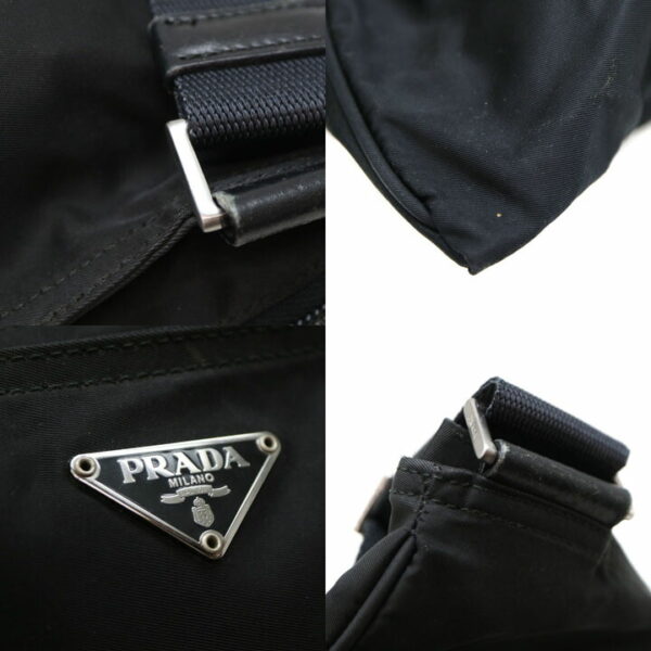 a21 7501 7 Prada Shoulder Bag Black Nylon