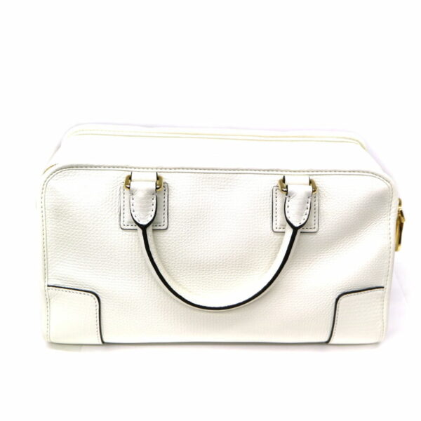 a21 8954 3 Loewe Amazona 28 Leather Handbag White