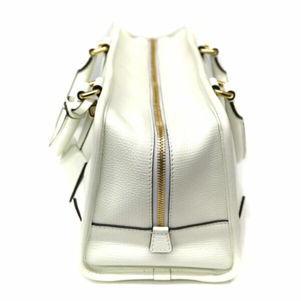 a21 8954 4 Loewe Amazona 28 Leather Handbag White