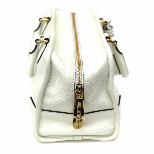 a21 8954 5 Loewe Amazona 28 Leather Handbag White