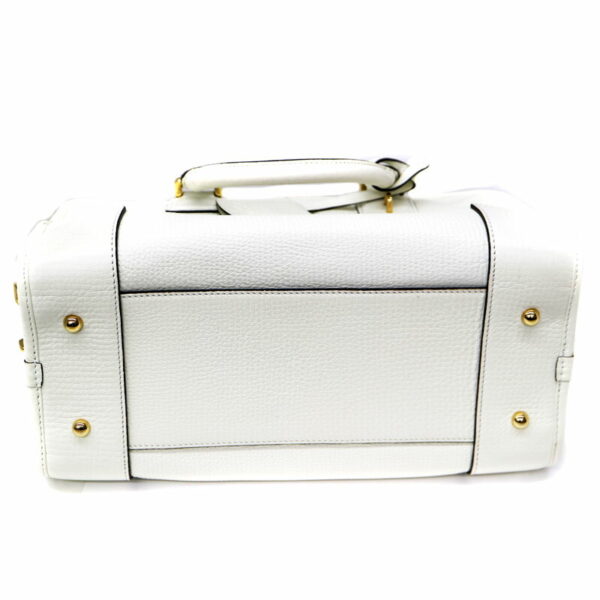 a21 8954 6 Loewe Amazona 28 Leather Handbag White