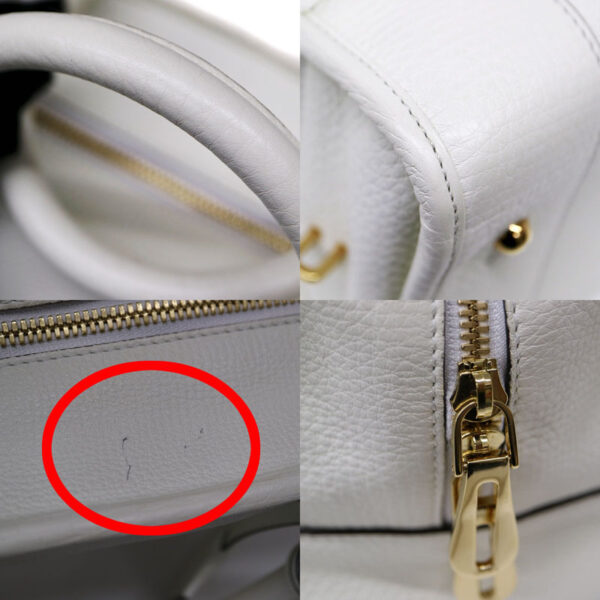 a21 8954 8 Loewe Amazona 28 Leather Handbag White