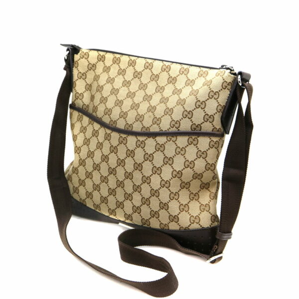 a21 9783 1 Gucci Shoulder Bag Canvas Leather Beige Brown