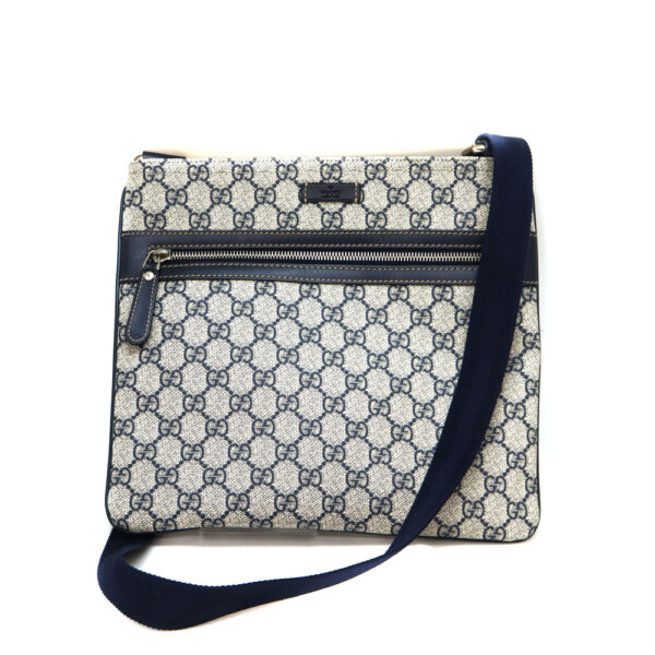 a22 10279 1 Gucci Shoulder Bag Gray Navy